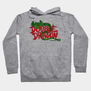 Double dragon distressed logo Hoodie